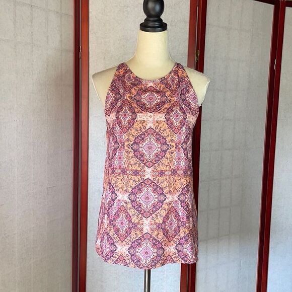 Tabitha Webb Multicolored, Lined Sleeveless Blouse. Like New (Size: Small) - Picture 6 of 14